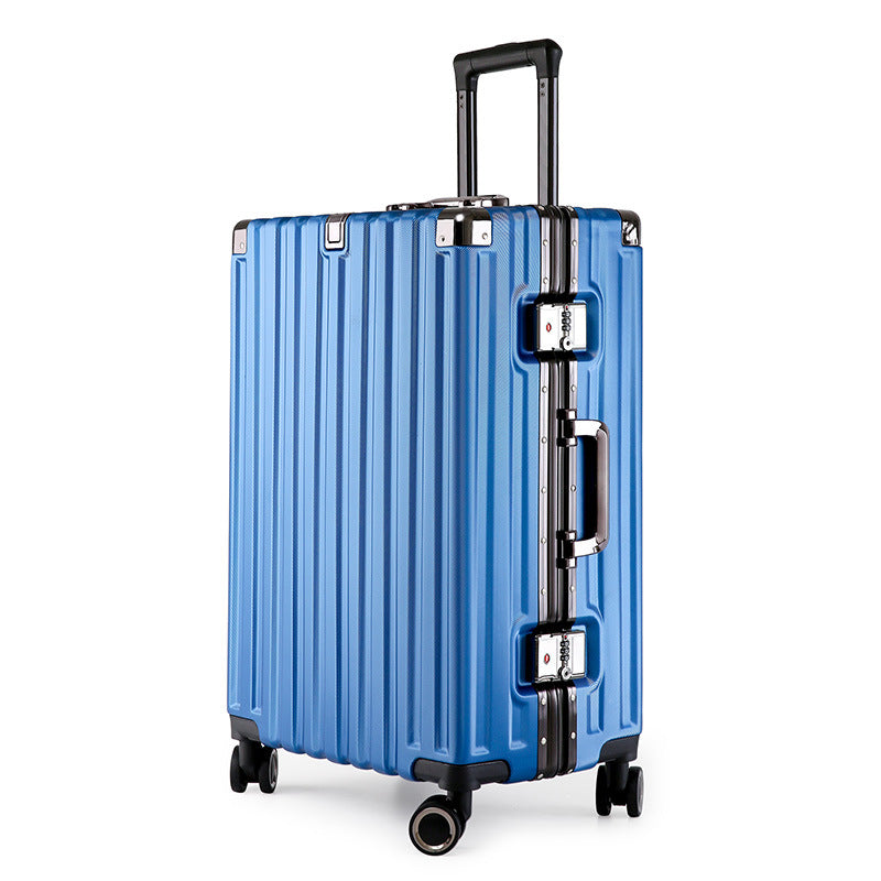 Aluminum Alloy Hard-Shell Suitcase with TSA Lock -20" Spinner Luggage in Blue-Home & Garden > Travel > Suitcases-PEROZ Accessories