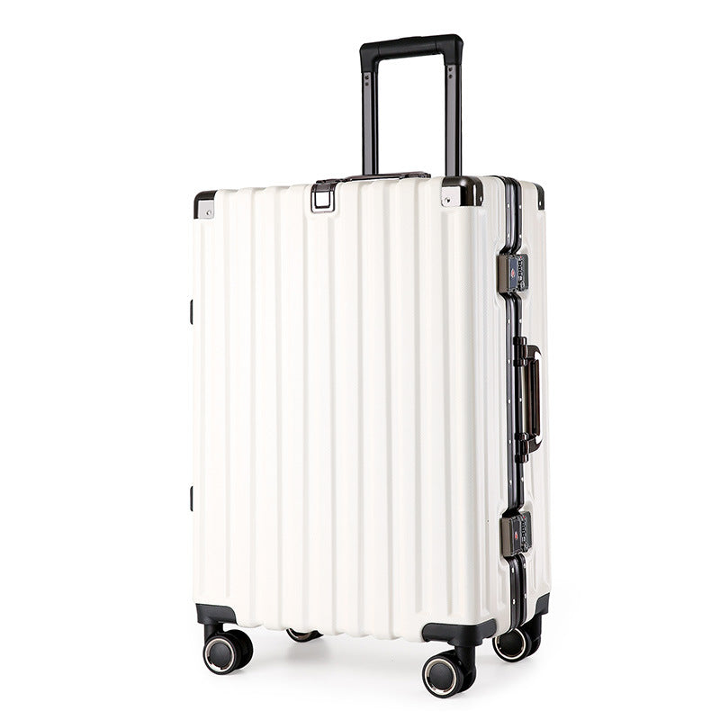 Aluminum Alloy Hard-Shell Suitcase with TSA Lock -20" Spinner Luggage in White-Home & Garden > Travel > Suitcases-PEROZ Accessories