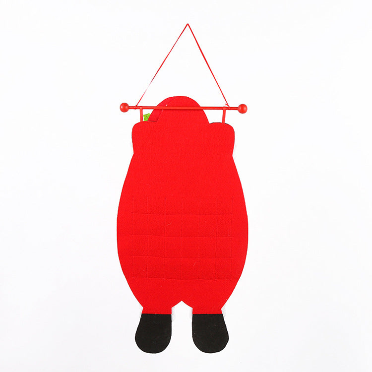 Santa Claus Advent Calendar - Felt Christmas Countdown with 24 Pockets for Kids-Occasions > Christmas > Christmas Decorations-PEROZ Accessories