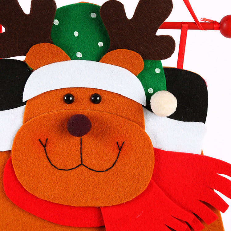Reindeer Advent Calendar - Felt Christmas Countdown with 24 Pockets, Wall Hanging Decoration for Kids-Occasions > Christmas > Christmas Decorations-PEROZ Accessories