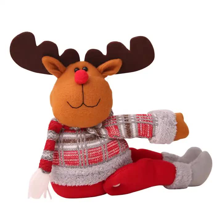 Reindeer Curtain Tieback - Festive Plush Christmas Curtain Holder for Holiday Decor 27*34cm 2 pcs-Occasions > Christmas > Christmas Decorations-PEROZ Accessories