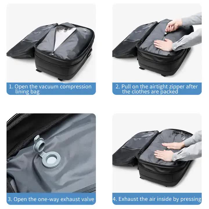 Gray Expandable Waterproof Laptop Backpack - Fits 17-Inch Laptop, Anti-Theft Design, Travel Friendly-Home & Garden > Travel > Backpacks-PEROZ Accessories