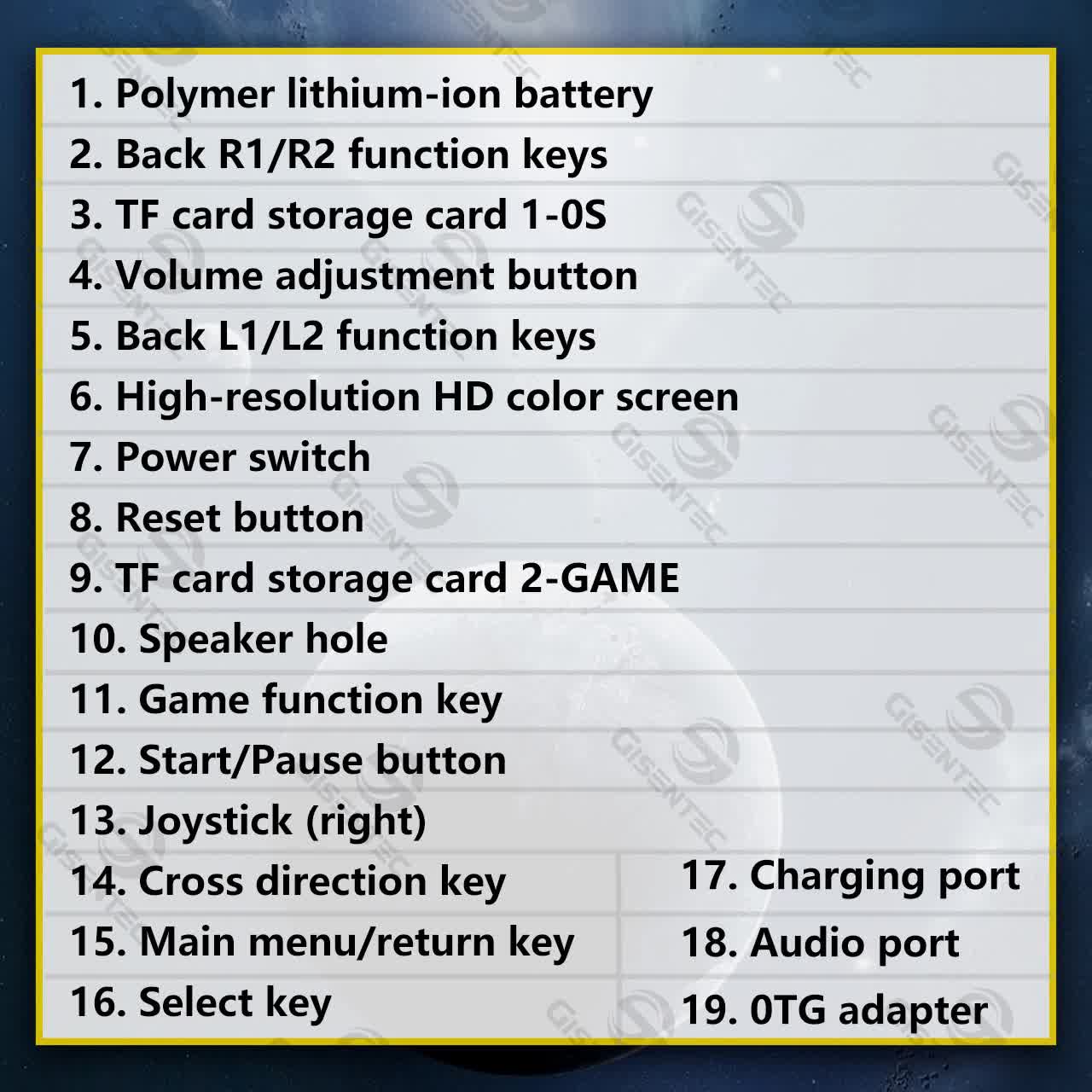 Black Retro Portable Gaming Console with 64GB, 2 Memory Card-3D Games, HD Display, and Dual Joysticks-Gift & Novelty > Games > Video Games-PEROZ Accessories