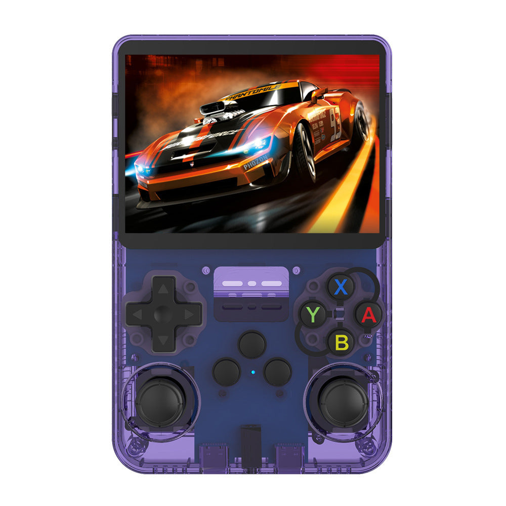 Purple Retro Portable Gaming Console with 64GB, 1 Memory Card - 3D Games, HD Display, and Dual Joysticks-Gift & Novelty > Games > Video Games-PEROZ Accessories