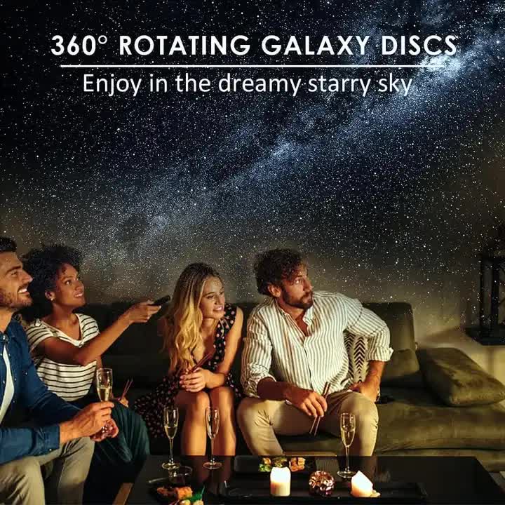 High-Definition Focusable Starry Galaxy Projector Lamp - Creative Bedroom Mood Light with 13 Film Slides (Black)-Audio & Video > Projectors & Accessories > Projectors-PEROZ Accessories