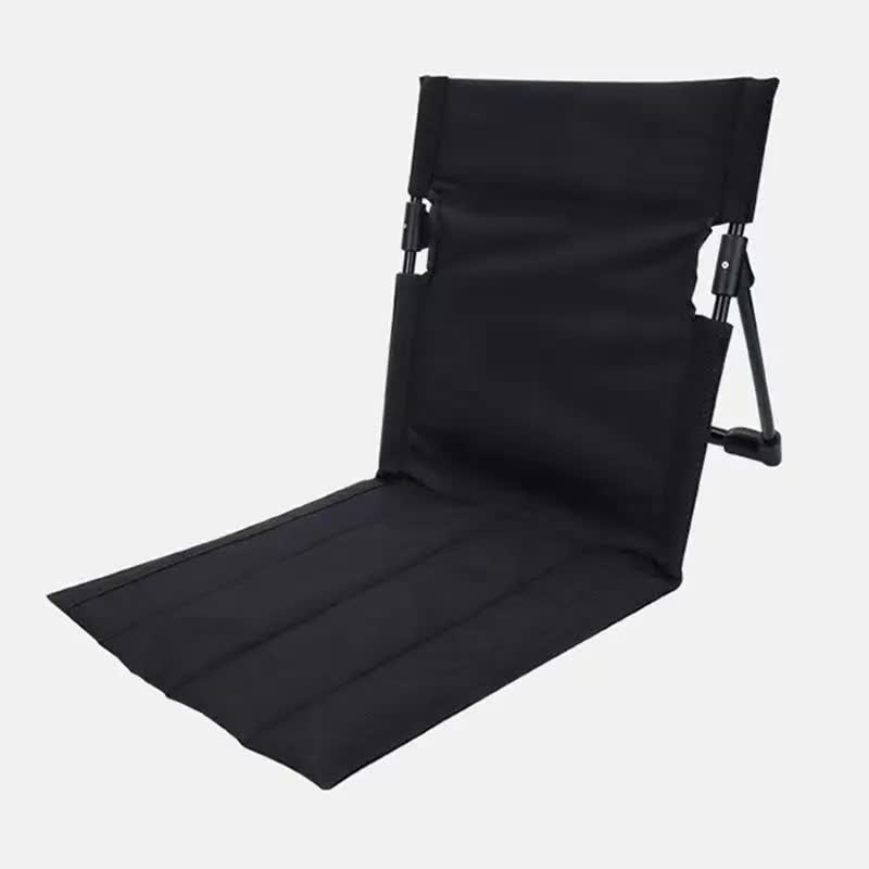 Black Outdoor Folding Lawn Chair with Backrest – Lightweight, Portable Camping Chair, Beach & Park Recliner, Easy-to-Carry for Relaxing Outdoors-Furniture > Outdoor > Outdoor Chairs-PEROZ Accessories
