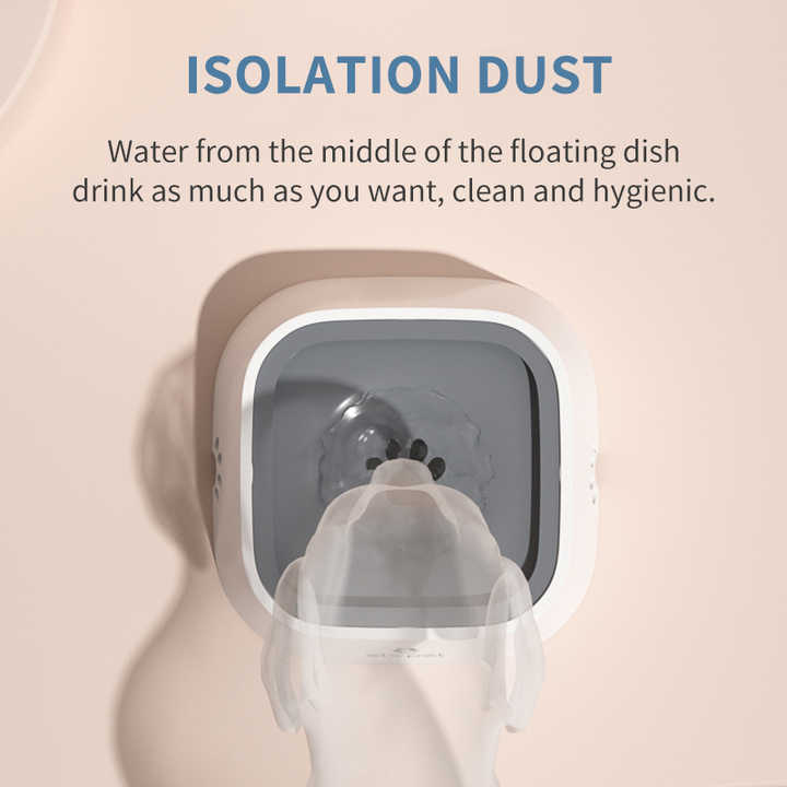 Pink Anti-Spill Floating Pet Water Bowl for Dogs and Cats - 1L Capacity, Splash-Proof and Anti-Wet Mouth Design-Pet Care > Dog Supplies > Dog Bowls, Feeders & Waterers-PEROZ Accessories