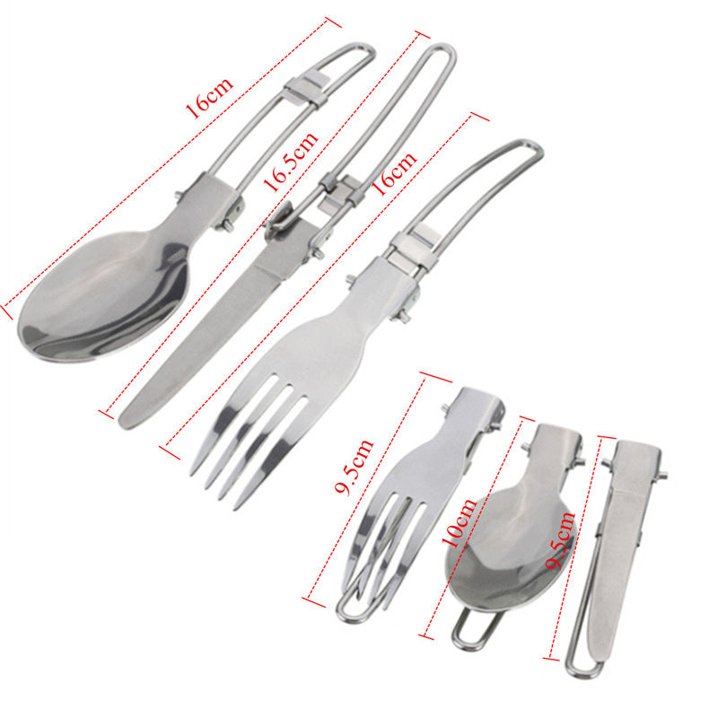 Green And Grey Compact Outdoor Camping Cookware Set with 410 Stainless Steel Utensils-Furniture > Outdoor > Outdoor Dining Sets-PEROZ Accessories