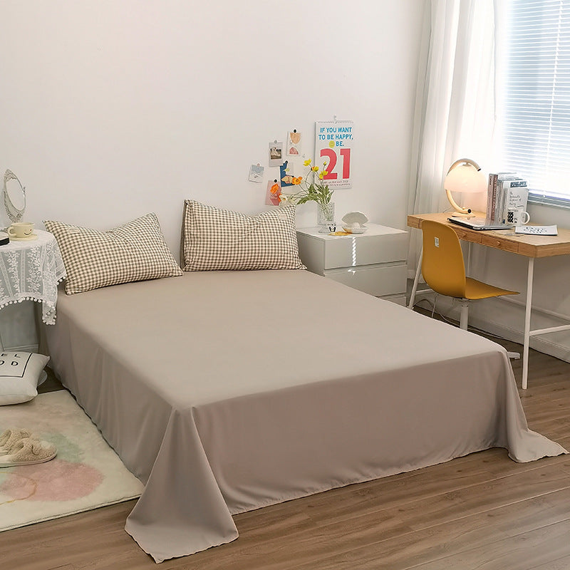 Grey 4-Piece Cotton Bedding Set - Fits 1.5m/1.8m Beds (Duvet Cover 200x230cm, Bed Sheet 230x250cm)-Home & Garden > Bedding > Duvet Covers-PEROZ Accessories