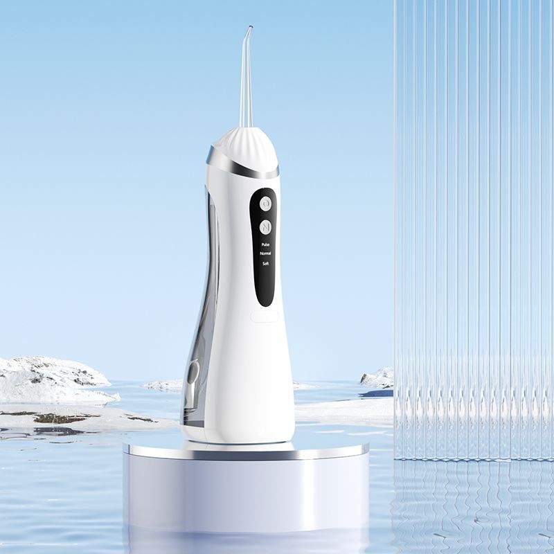 White Portable Ultrasonic Oral Irrigator with 3 Cleaning Modes Smart Teeth Cleaning Machine-Oral Care-PEROZ Accessories