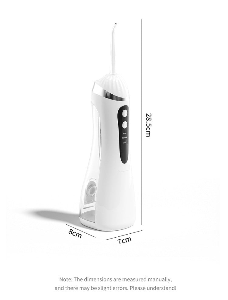 White Portable Ultrasonic Oral Irrigator with 3 Cleaning Modes Smart Teeth Cleaning Machine-Oral Care-PEROZ Accessories