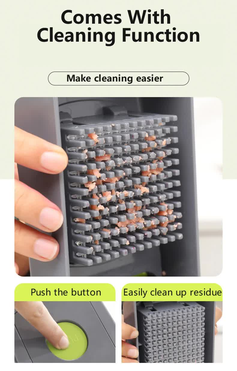 Green And Grey Ultimate 12-in-1 Multi-Functional Vegetable Slicer Dicer Chopper - Mandoline with Storage Containers & Drain Basket-Home & Garden > Kitchenware > Kitchen Utensils-PEROZ Accessories