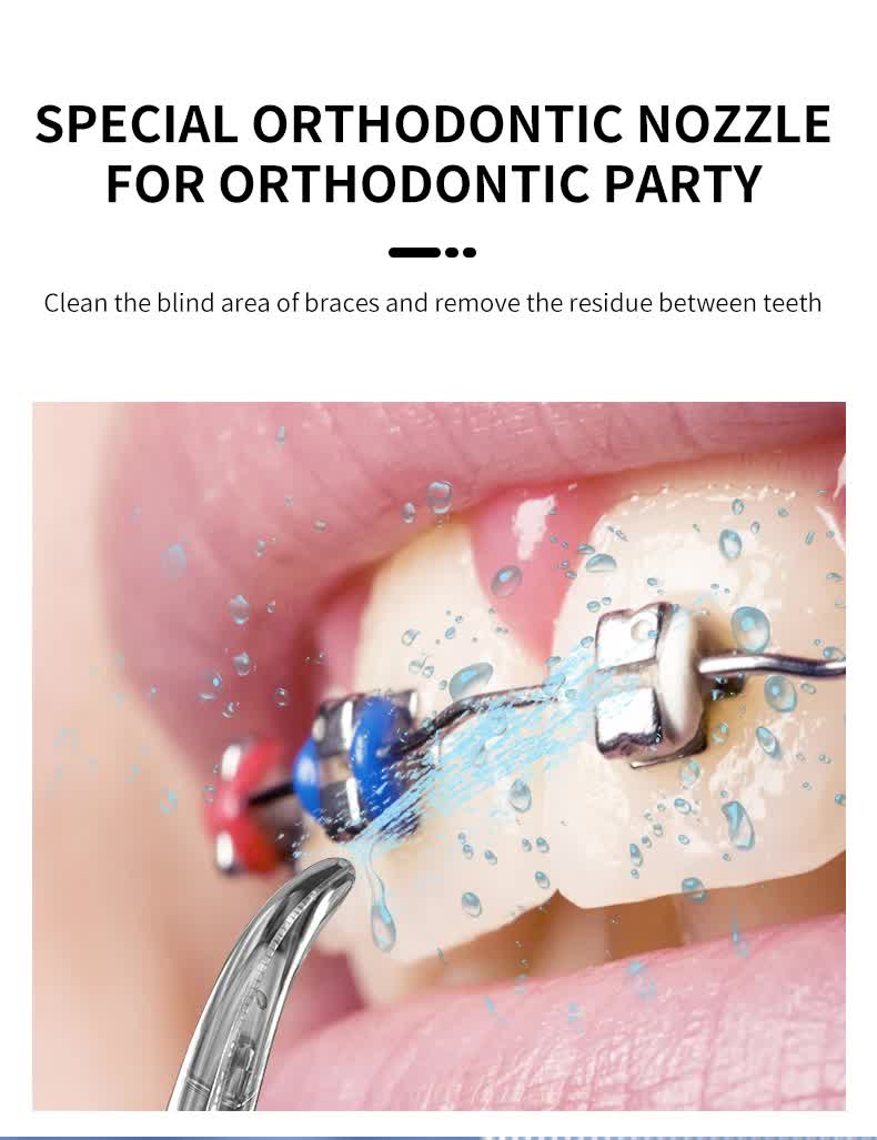 Green Smart Telescopic Portable Water Flosser - USB Rechargeable Oral Irrigator, IPX7 Waterproof, 3 Modes & 4 Nozzles-Oral Care-PEROZ Accessories