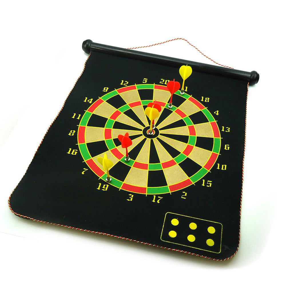 17" Magnetic Rollup Dart Board 6 Darts Large Double Side Dartboard Game-Gift & Novelty > Games > Board Games-PEROZ Accessories