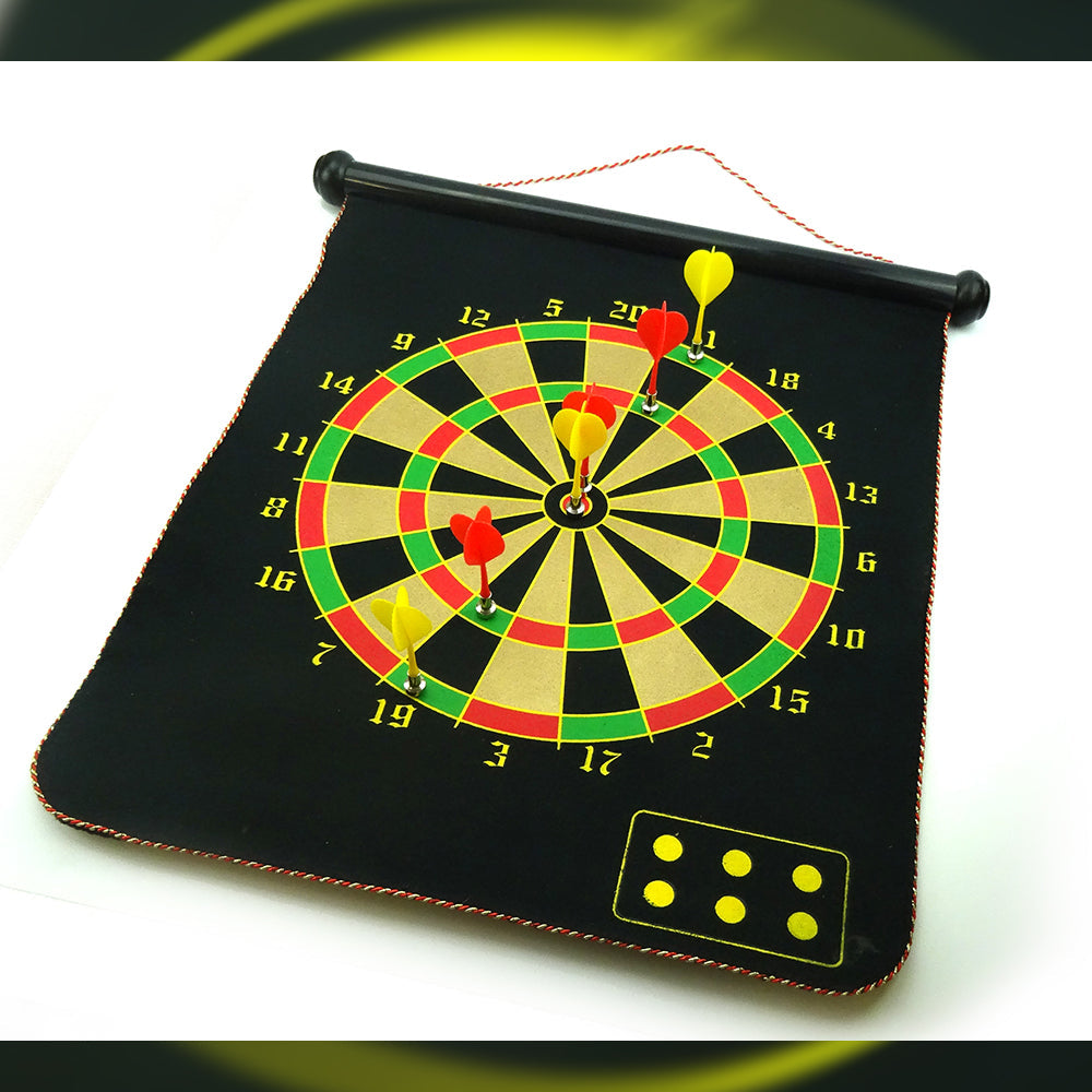 17" Magnetic Rollup Dart Board 6 Darts Large Double Side Dartboard Game-Gift & Novelty > Games > Board Games-PEROZ Accessories