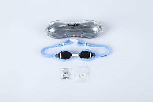 Junior mirrored lens swimming goggles silver-Health & Beauty > Health & Wellbeing > Wellness Accessories-PEROZ Accessories