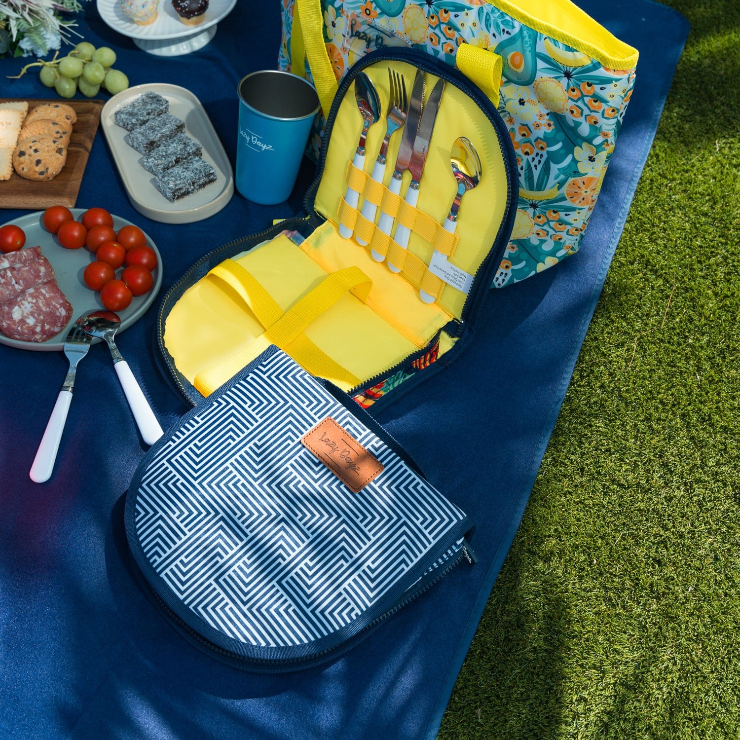 Lazy Dayz Picnic Cutlery Wallet Set - Makena-Home & Garden > Kitchenware > Cutlery-PEROZ Accessories