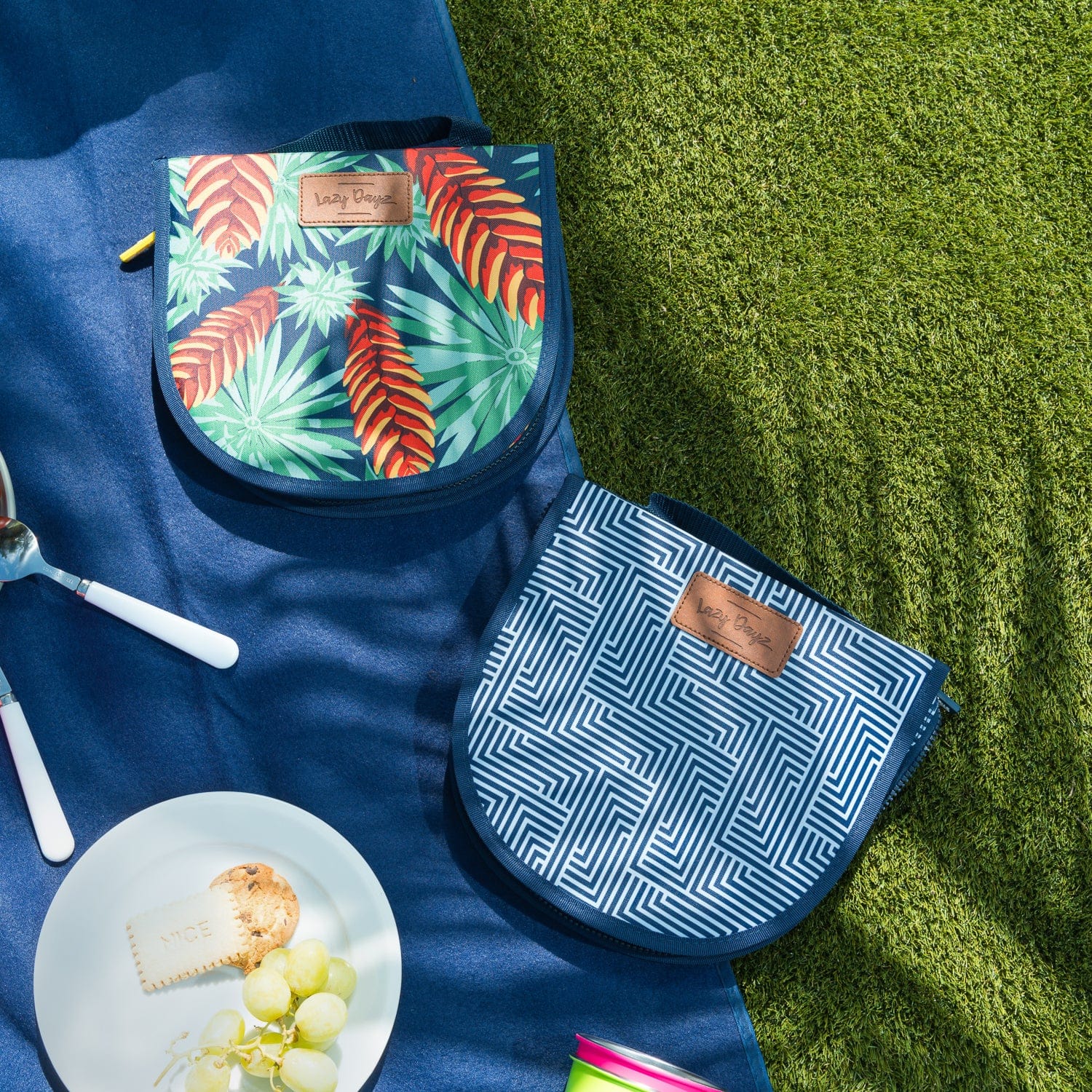 Lazy Dayz Picnic Cutlery Wallet Set - Mossman-Home & Garden > Kitchenware > Cutlery-PEROZ Accessories
