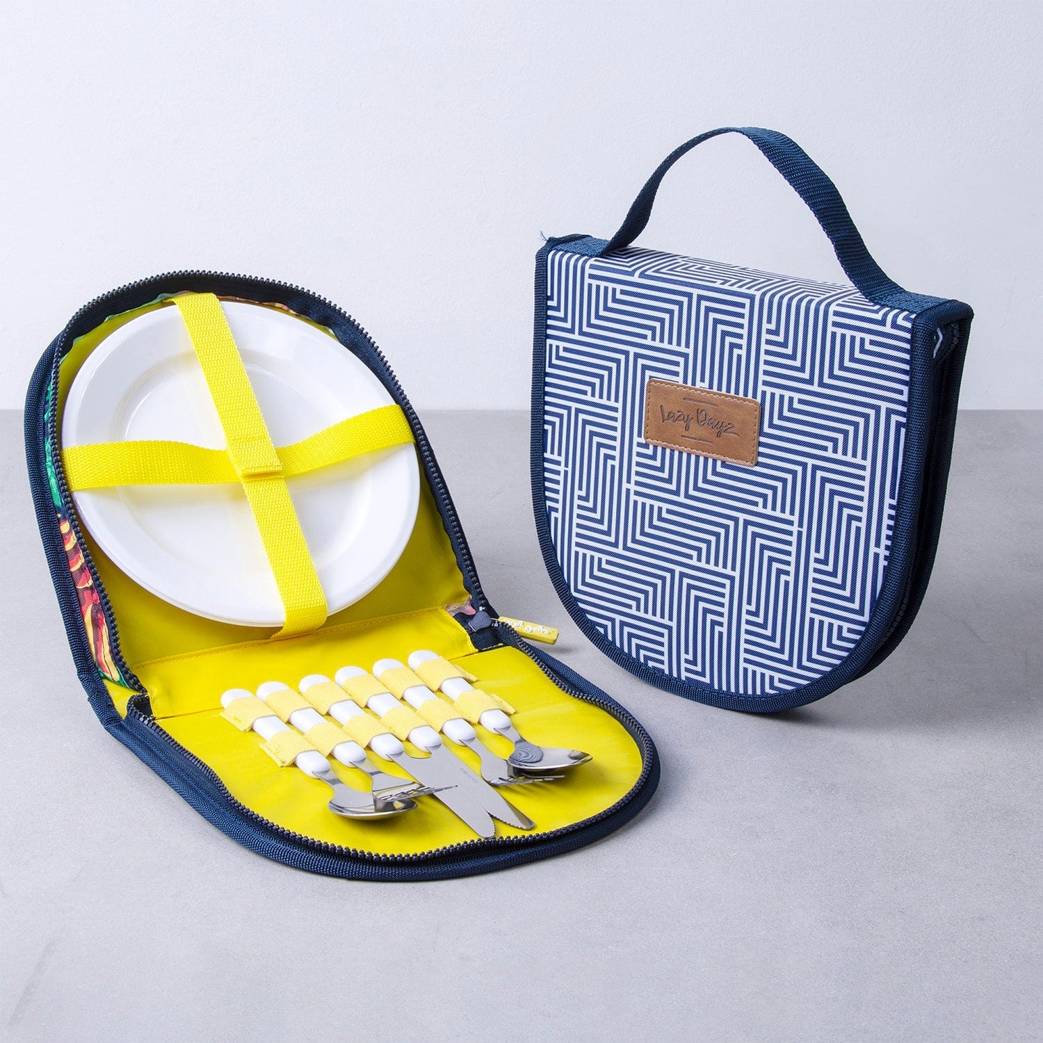 Lazy Dayz Picnic Cutlery Wallet Set - Mossman-Home & Garden > Kitchenware > Cutlery-PEROZ Accessories