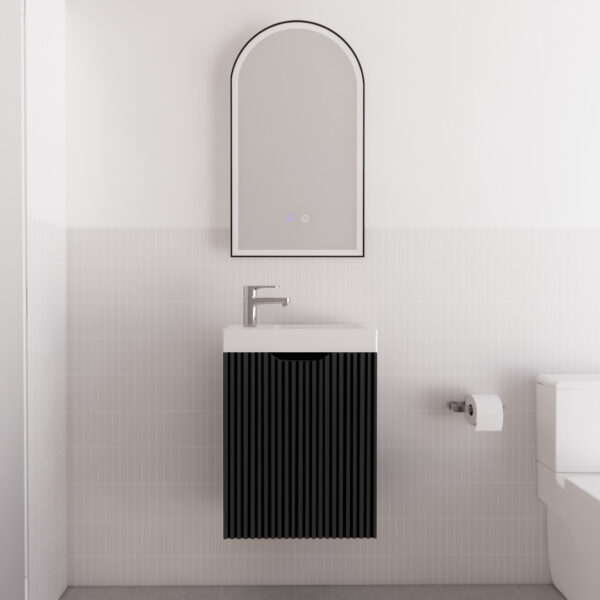 450*250*550mm Vienna Matt Black Wall Hung Mini Vanity-Furniture > Bathroom > Vanity Units-PEROZ Accessories