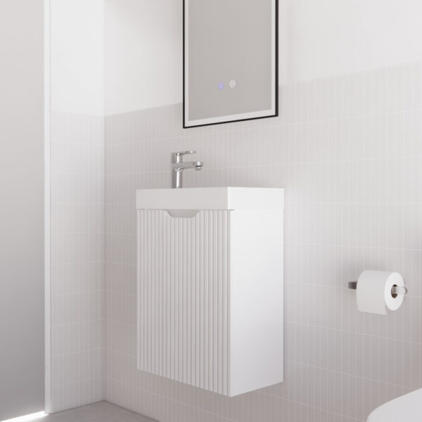 450*250*550mm Vienna Matt White Wall Hung Mini Vanity-Furniture > Bathroom > Vanity Units-PEROZ Accessories