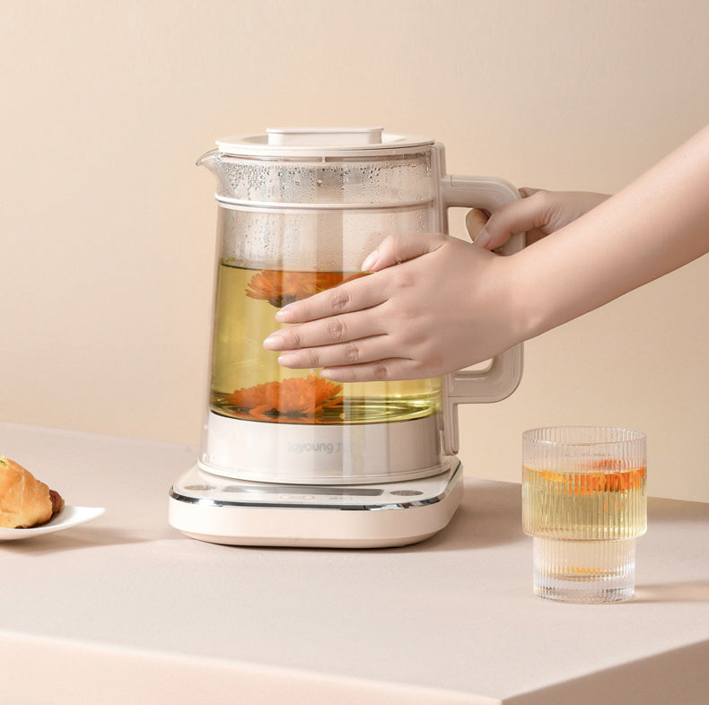 Joyoung Eletric Glass Kettle Set with stewing pot Tea Basket egg holder 1.5L-Appliances > Kitchen Appliances > Kettles-PEROZ Accessories