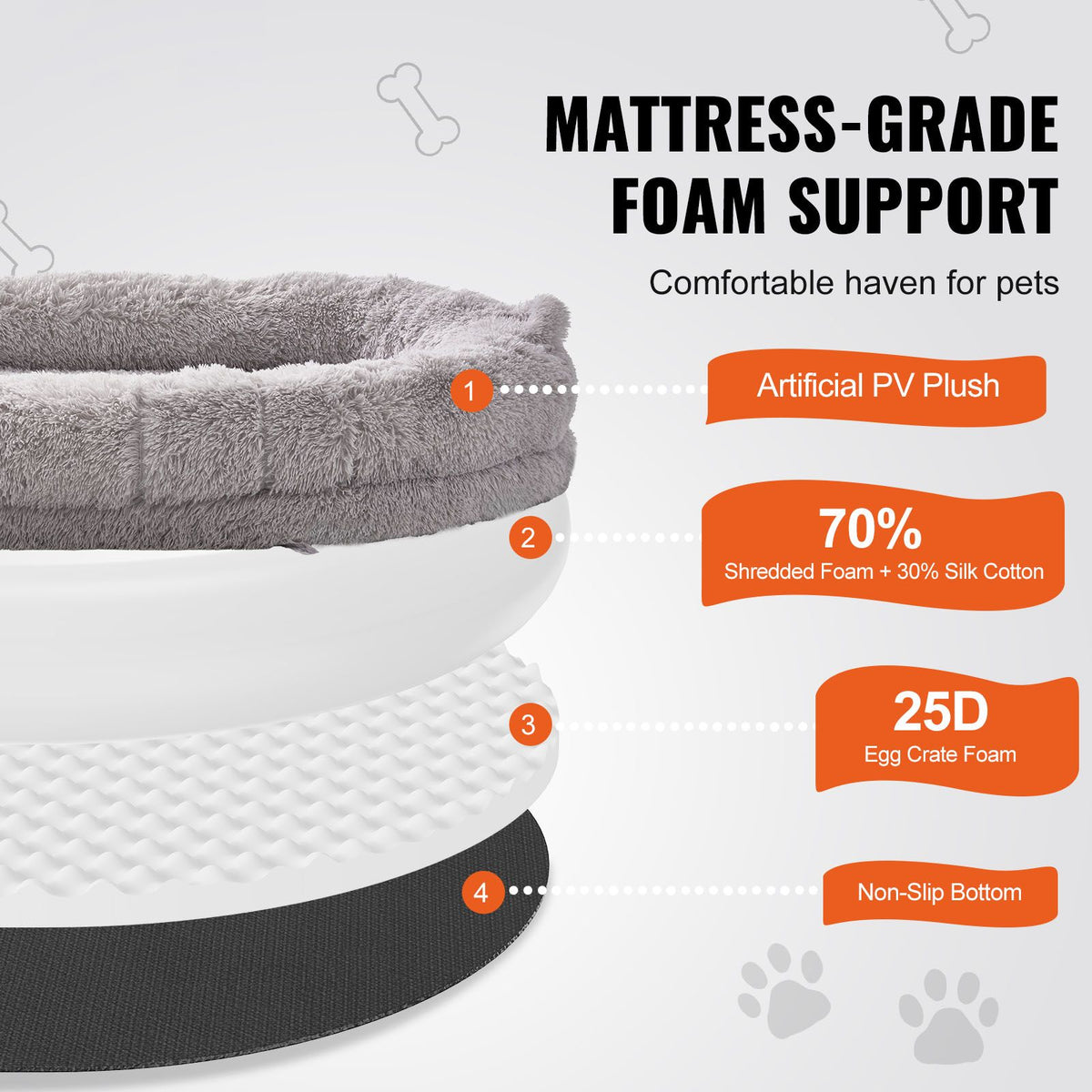 Human Dog Bed 1820x1220x250 mm Human Size Dog Bean Bed Washable PV Velvet-Pet Care > Dog Supplies > Dog Beds-PEROZ Accessories