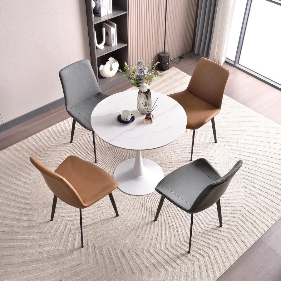 Celeste White Round Cafe Table-Furniture > Dining > Dining Tables-PEROZ Accessories