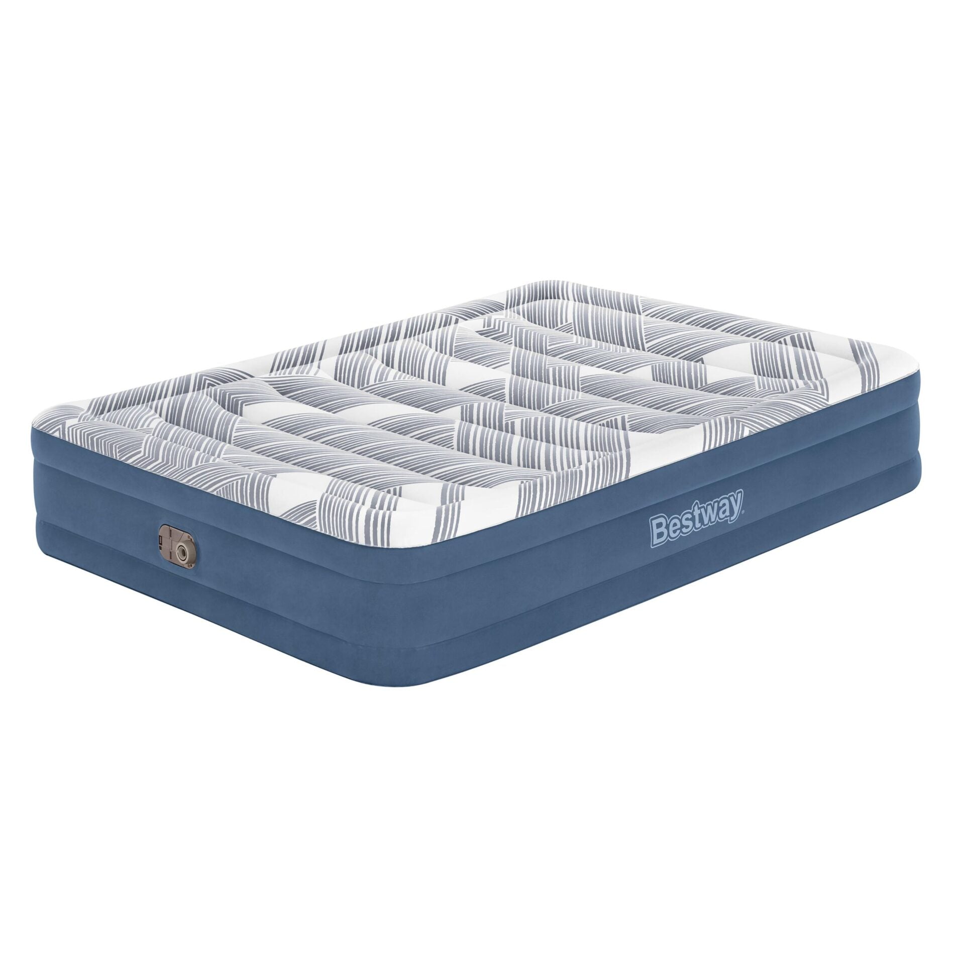 Bestway 2.03m x 1.52m x 36cm Tritech Fashion Flock comfortable inflatable Air Mattress Queen Built-in AC Pump-Outdoor Recreation > Camping > Inflatable Mattresses-PEROZ Accessories