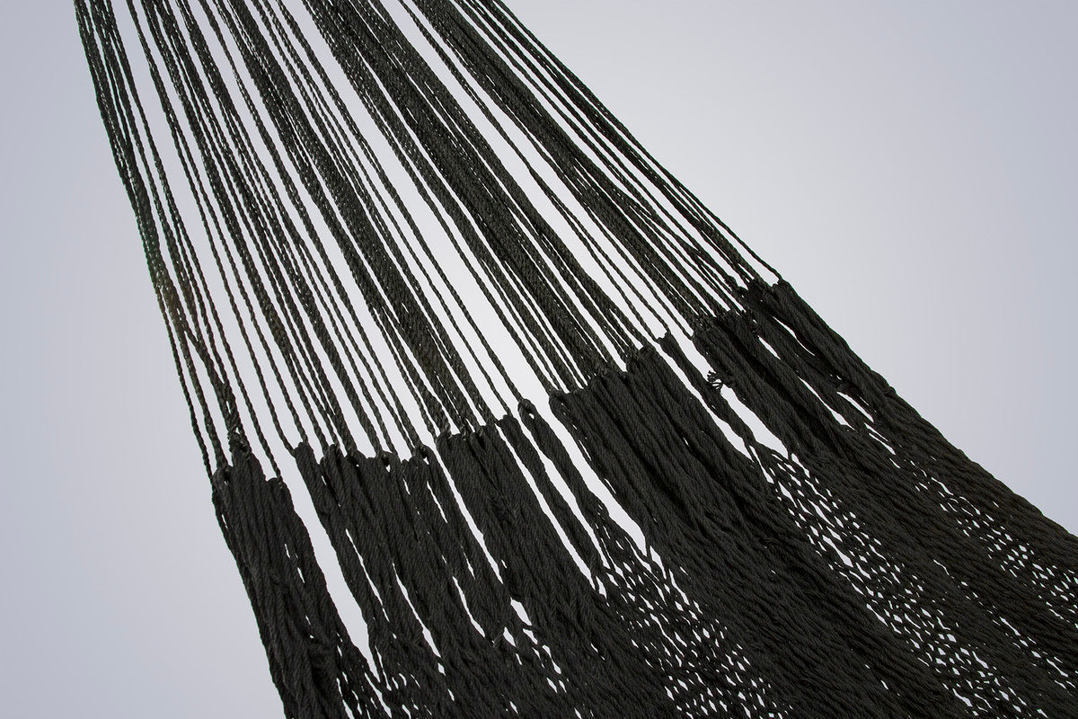 Outdoor undercover cotton Mayan Legacy hammock King size Black-Hammock-PEROZ Accessories