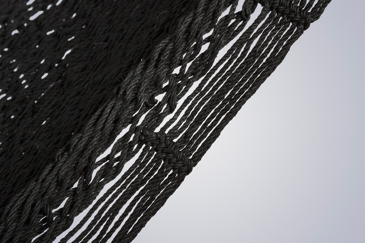 Outdoor undercover cotton Mayan Legacy hammock King size Black-Hammock-PEROZ Accessories