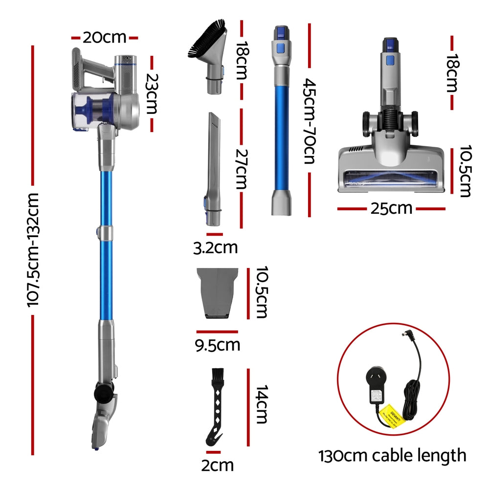 Devanti 300W Stick Vacuum Cleaner Cordless Self-Standing-Appliances > Vacuum Cleaners > Vacuums-PEROZ Accessories