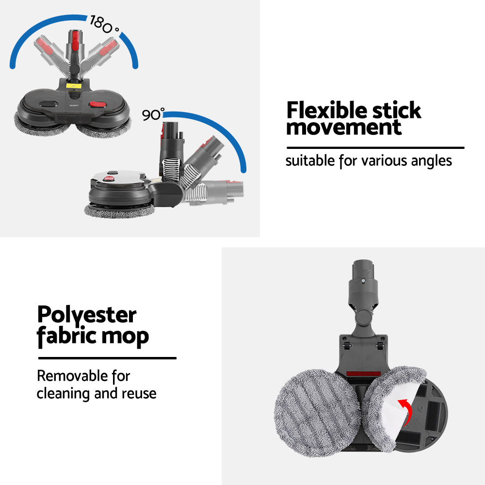 Devanti Electric Mop Head for Dyson V7 8 10 11 15-Appliances > Vacuum Cleaners-PEROZ Accessories