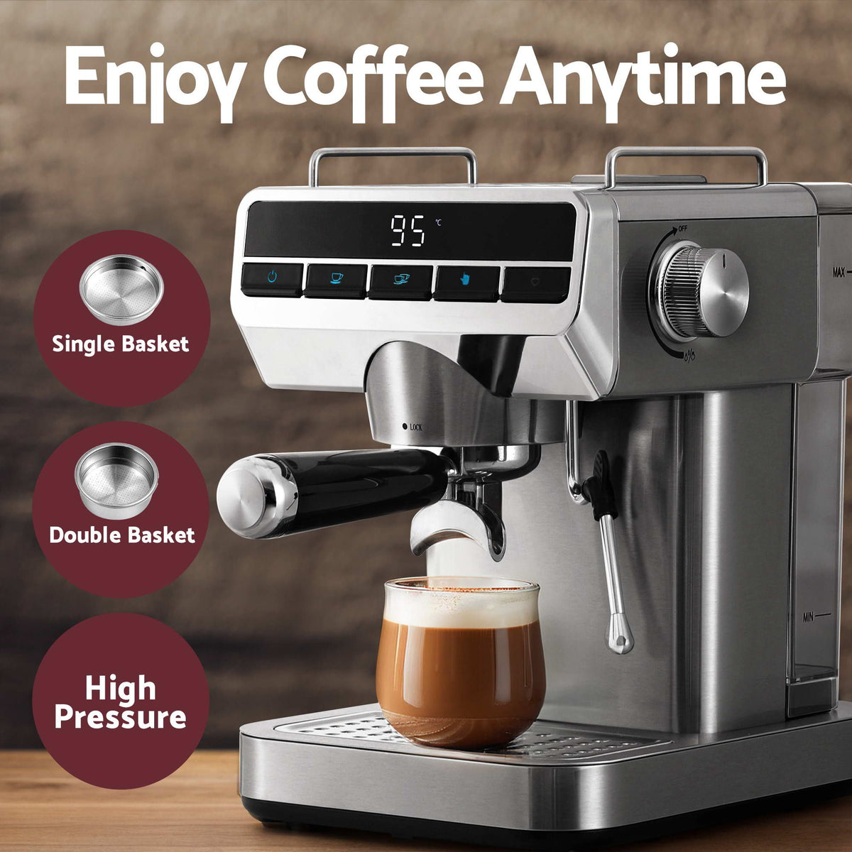Devanti K7 Cordless Stick Vacuum Cleaner plus Coffee Maker Machine Espresso-Appliances > Vacuum Cleaners > Stick Vacuums-PEROZ Accessories