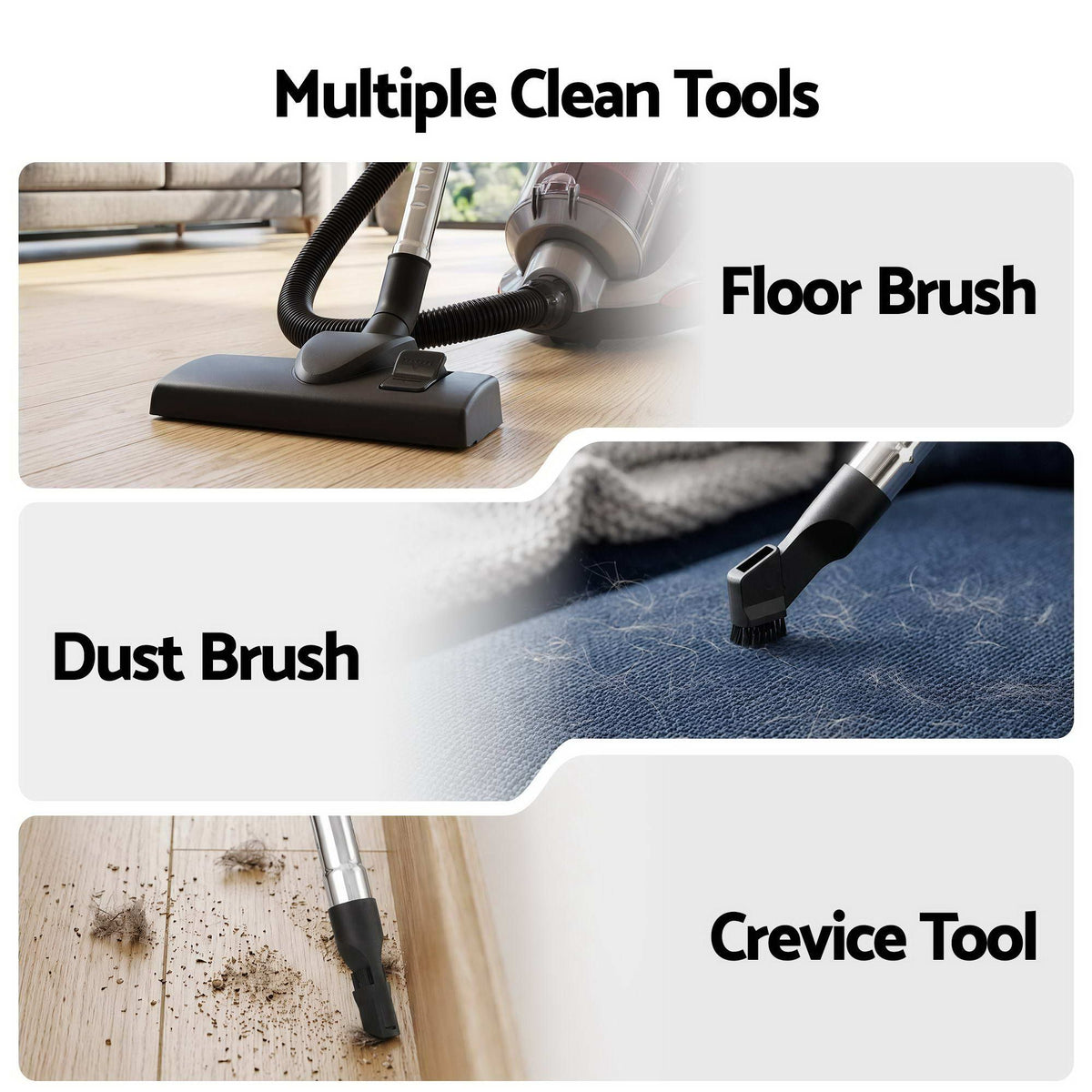 Devanti Vacuum Cleaner Bagless Canister 2000W 25kPa Powerful Suction 4L-Appliances > Vacuum Cleaners > Stick Vacuums-PEROZ Accessories