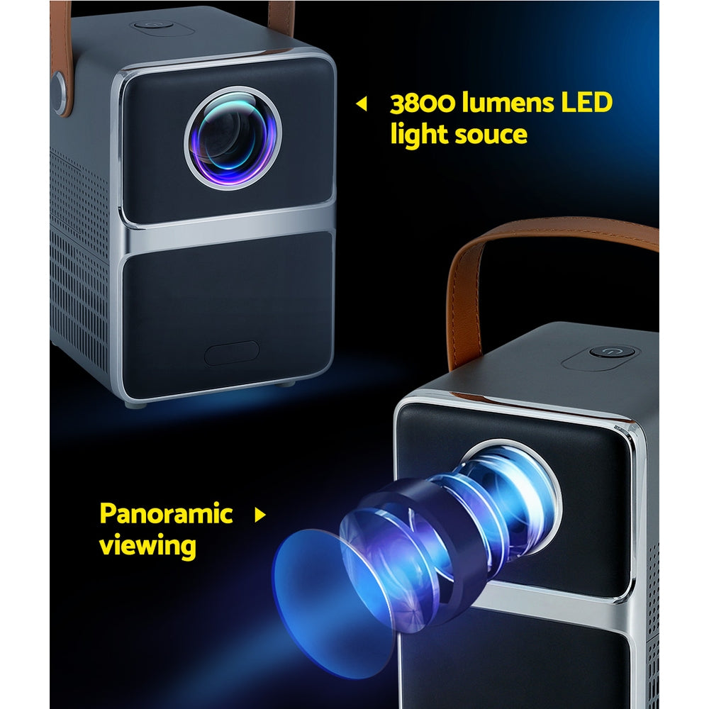 Devanti Portable Mini Video Projector 4K Wifi Home Theater HDMI Support 1080P-Audio & Video > Projectors & Accessories-PEROZ Accessories