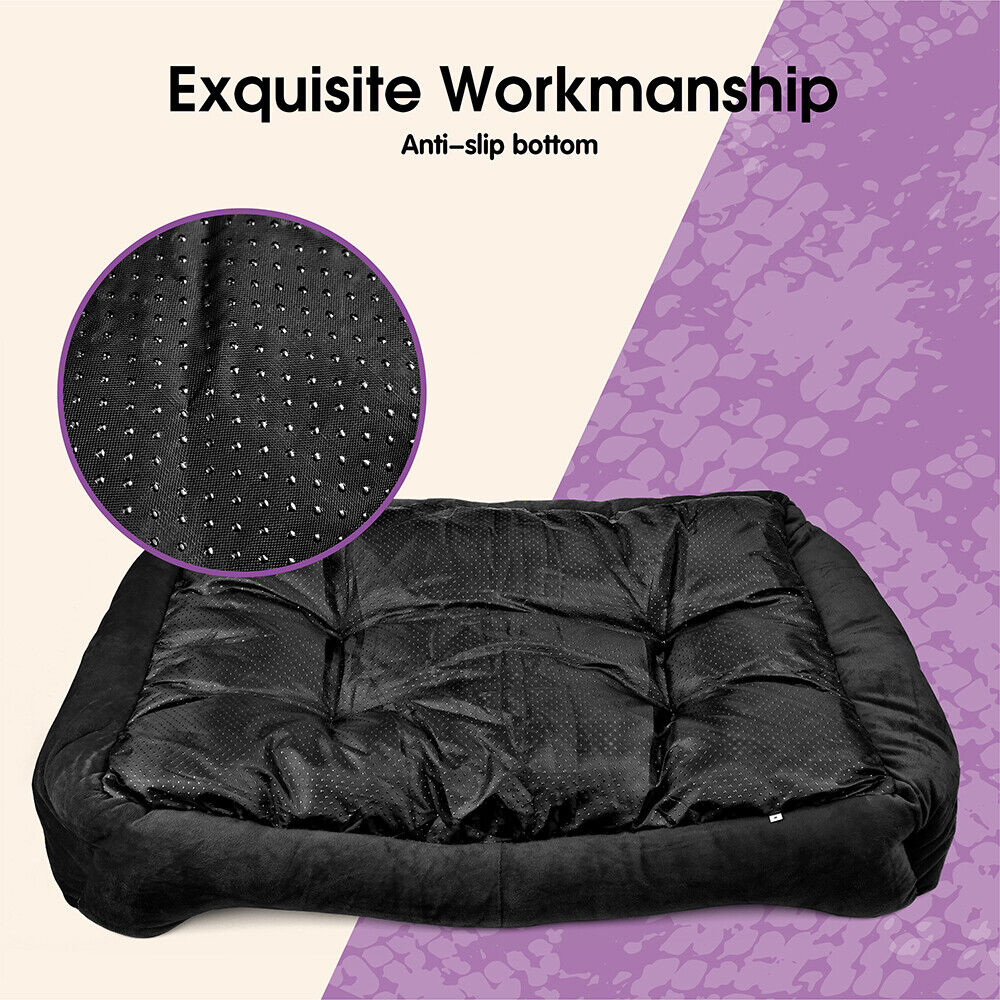 Vaka Navy Dog Bed Pet Cat Calming Floor Mat Sleeping Cave Washable Extra Large 29704-Pet Care > Dog Supplies > Dog Beds-PEROZ Accessories