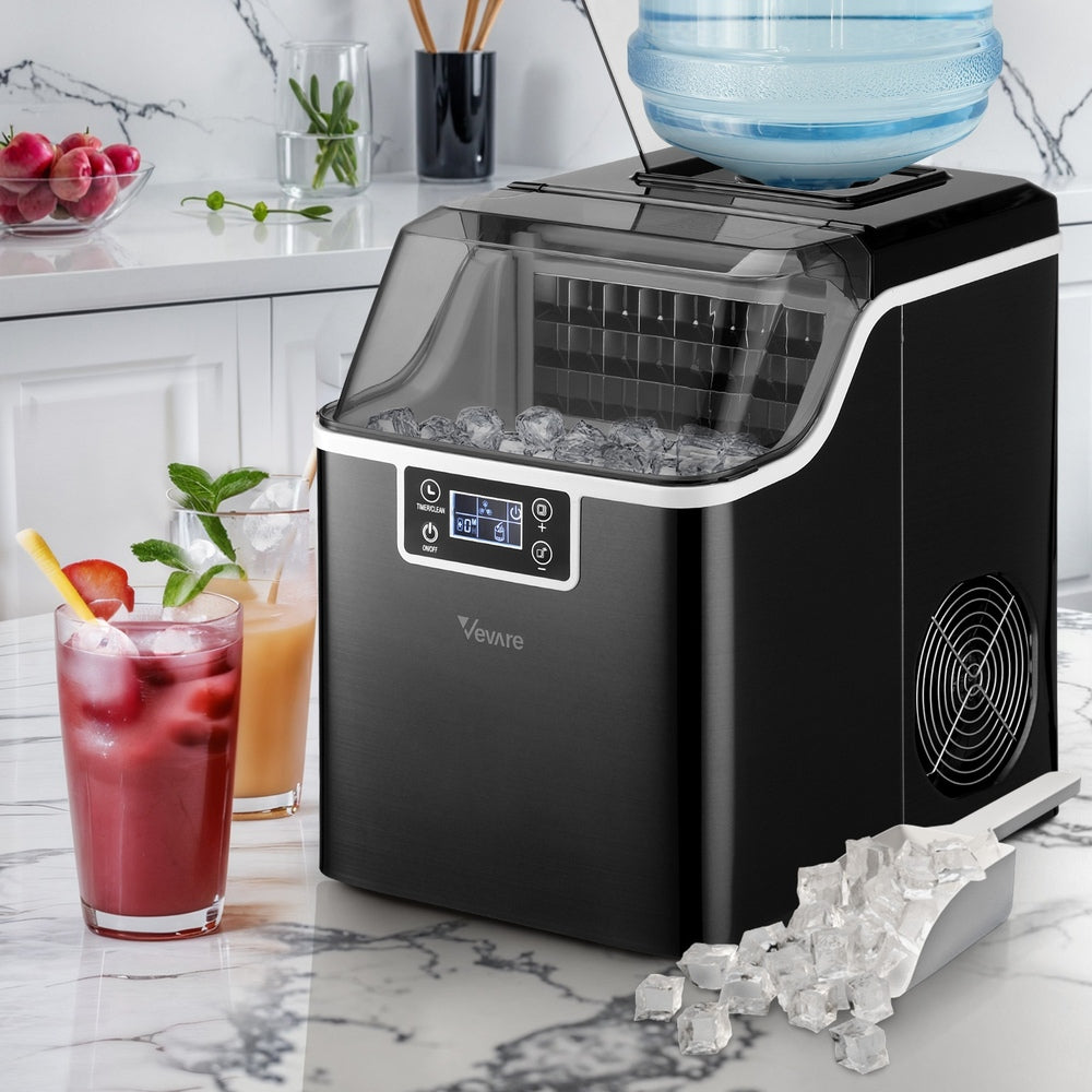 Vevare 3.2L Portable Ice Maker with Ice Cube Scoop Stainless-Ice Maker-PEROZ Accessories