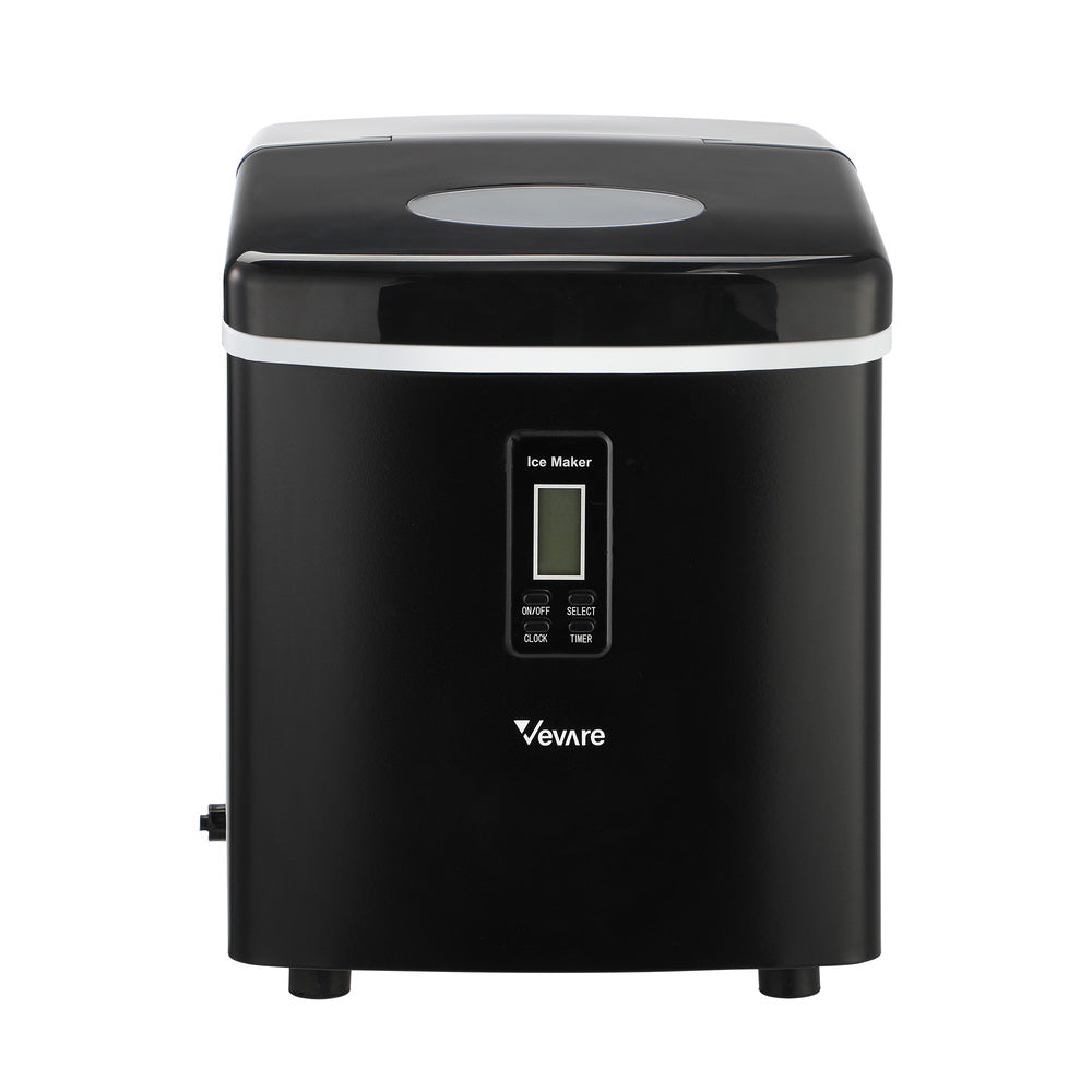 Vevare 3L Portable Ice Maker with Ice Cube Scoop 15kg Black-Ice Maker-PEROZ Accessories