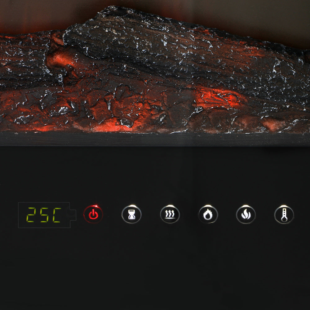 Vevare Electric Fireplace Heater Wall Mounted 3D Flame Effect 2000W-Electric Fireplace Heaters-PEROZ Accessories