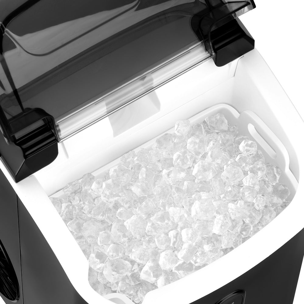 Vevare Nugget Portable Ice Maker with Ice Cube Scoop 15kg Black-Ice Maker-PEROZ Accessories