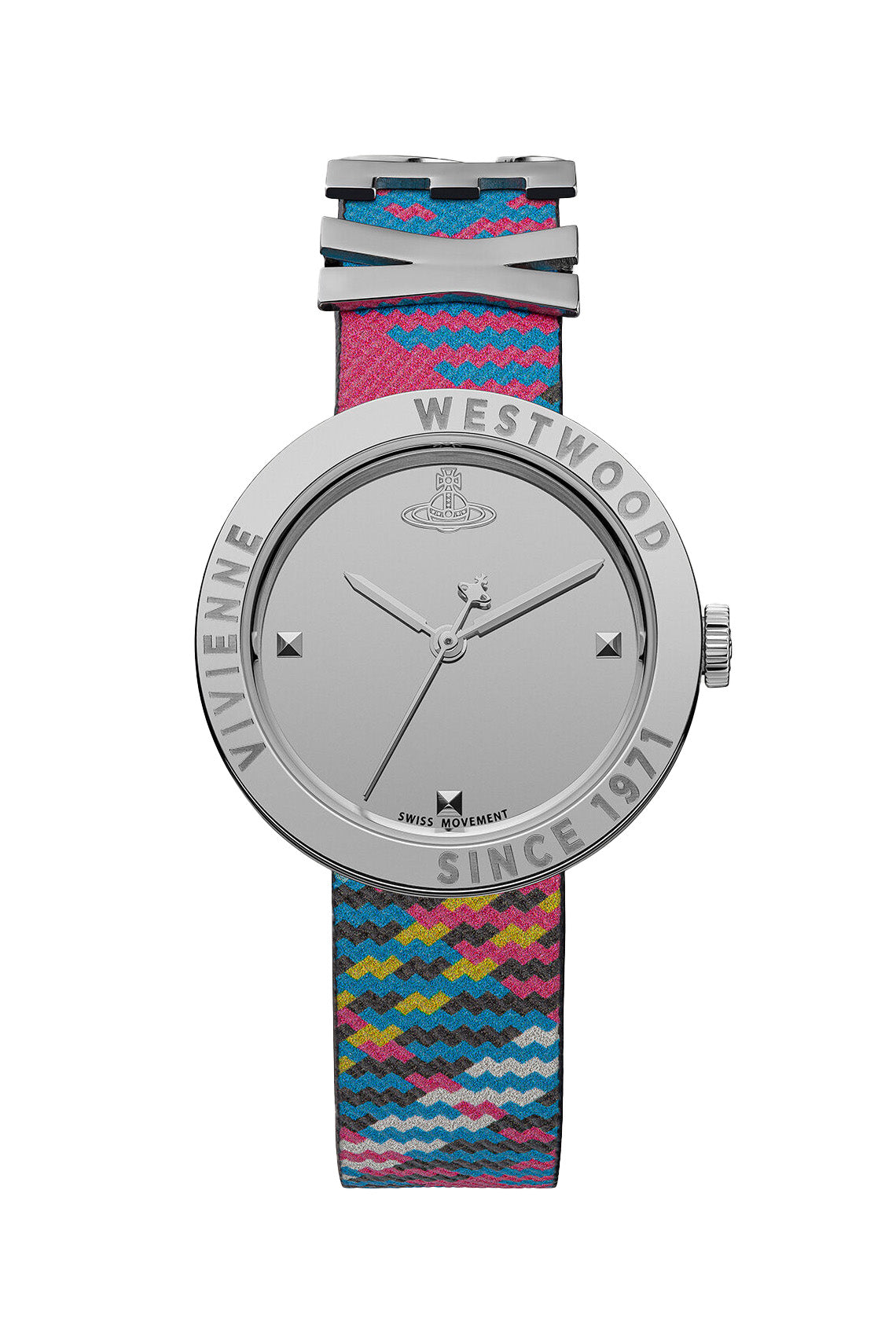 Vivienne Westwood Rebel Sex Silver Dial Tartan Leather Strap Watch-PEROZ Accessories