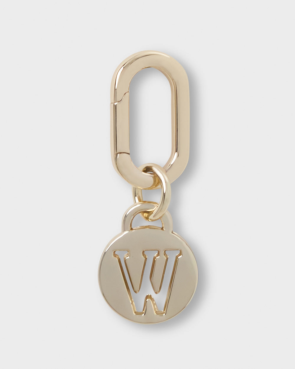 Letter W Charm With Oval Hinge Ring Clip-Accessories-PEROZ Accessories