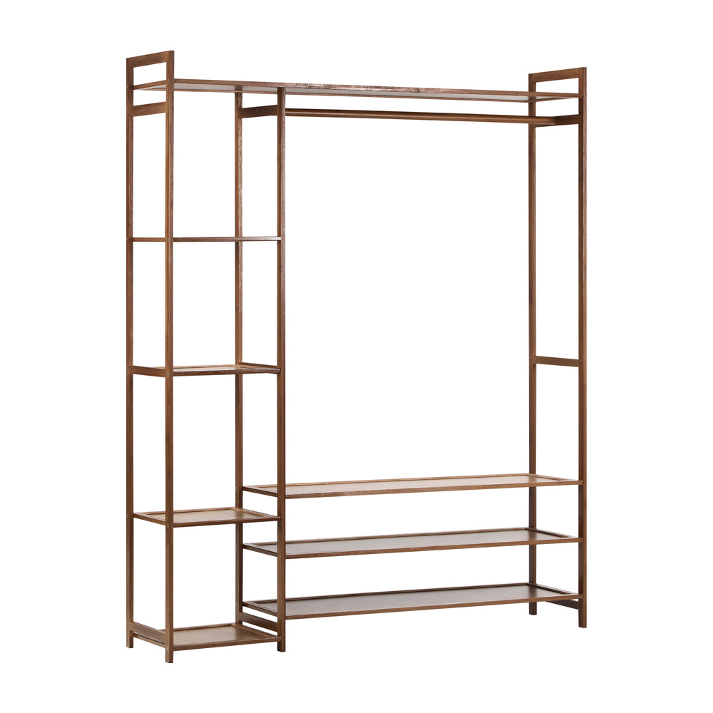 Oikiture Wardrobe Organiset with 8 Display Shelves Open Clothes Rack-Wardrobe-PEROZ Accessories