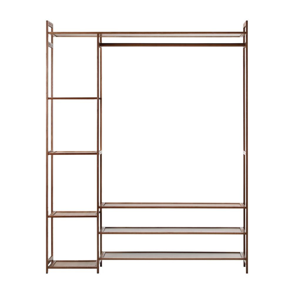 Oikiture Wardrobe Organiset with 8 Display Shelves Open Clothes Rack-Wardrobe-PEROZ Accessories