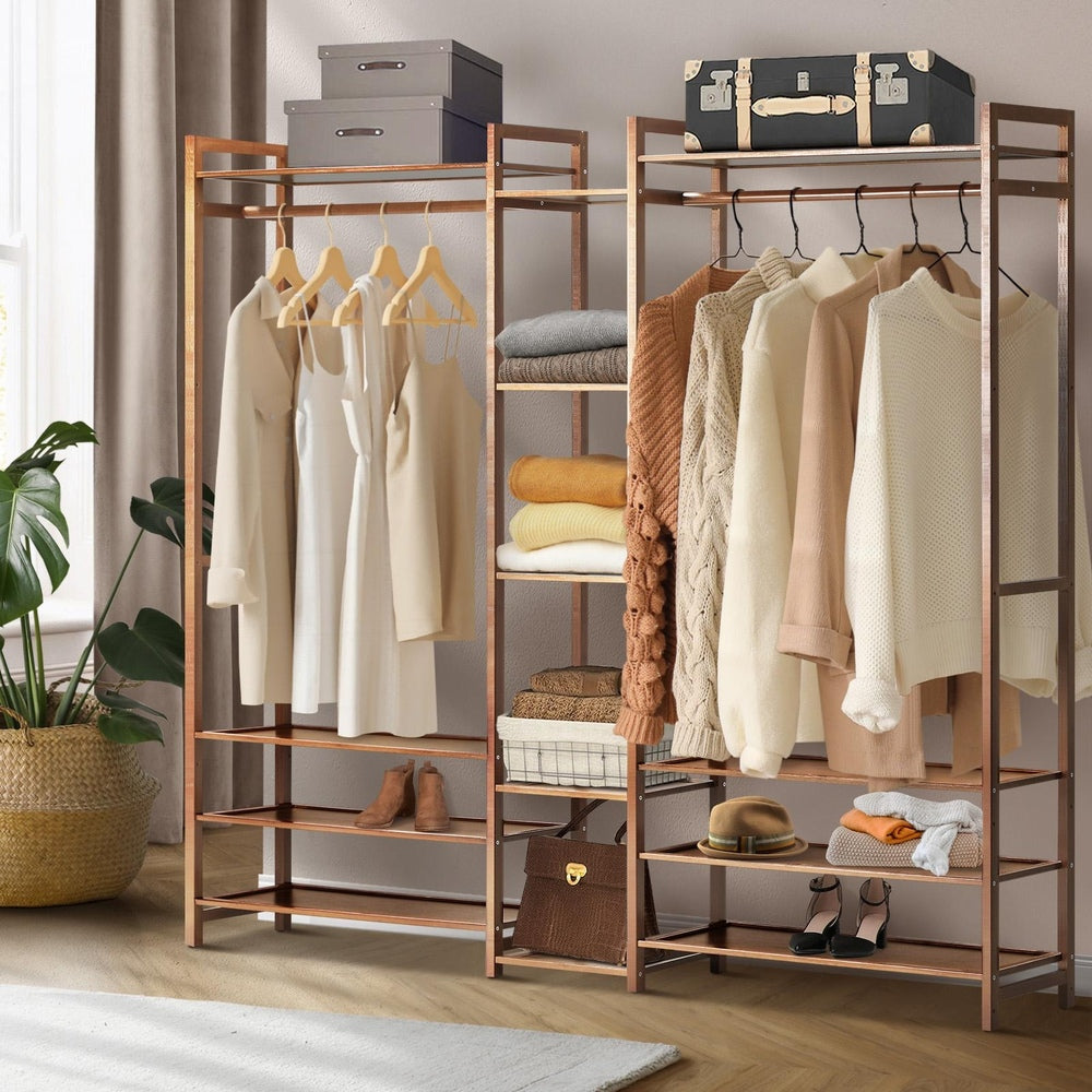 Oikiture Open Wardrobe Organiset with 13 Display Shelves-Wardrobe-PEROZ Accessories