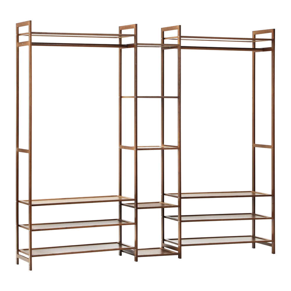 Oikiture Open Wardrobe Organiset with 13 Display Shelves-Wardrobe-PEROZ Accessories