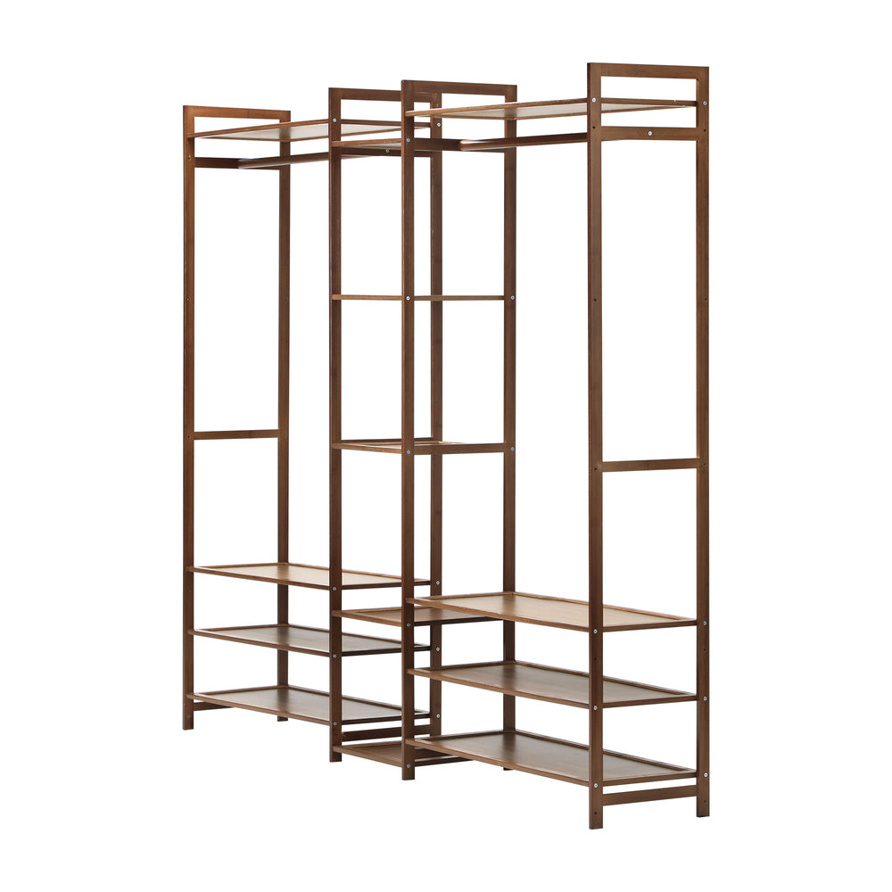 Oikiture Open Wardrobe Organiset with 13 Display Shelves-Wardrobe-PEROZ Accessories