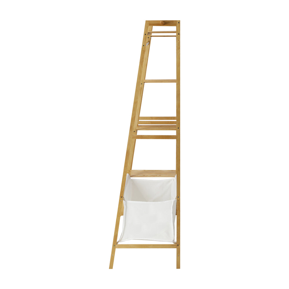 Oikiture Open Wardrobe Organiset with Hanging Rail and Laundry Bag Wardrobe Clothes Rack-Wardrobe-PEROZ Accessories