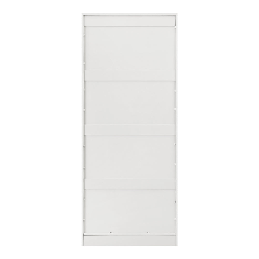 Oikiture Wardrobe Large 2 Doors 4 Shelves White-Wardrobe-PEROZ Accessories